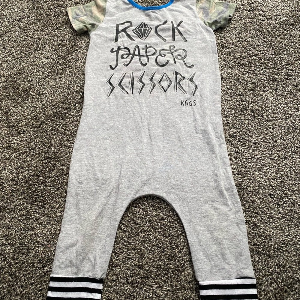 Rags to Raches Gray Rock Paper Scissors One Piece